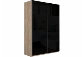 Шкаф-купе Прайм 2-х дверный 1600 Стекло Черное Сонома