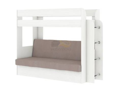 Кровать двухъярусная Карамель 75 бодега светлый-Vivaldi 22 стоун