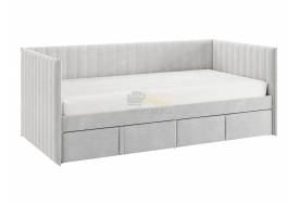 Кровать-софа с ящиками Твикс цвет велюра галька