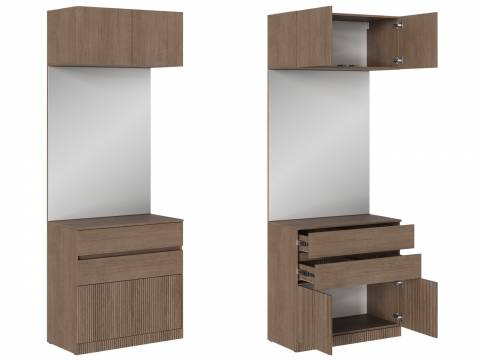 Шкаф с зеркалом и ящиками ШК-003 Кантри