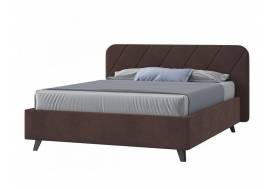 Кровать Николь с ПМ 1200х2000 мм микровелюр шоколад