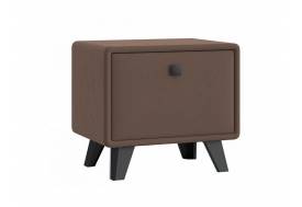 Тумба Николь 1 ящик микровелюр шоколад