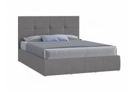 Кровать Твист с ПМ 1800х2000 мм микровелюр серый