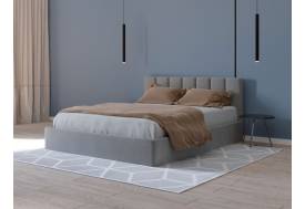 Кровать Кёльн с подъемным механизмом 160 Серый велюр