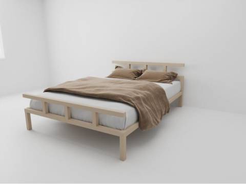 Кровать металлическая Лофт 1200 бежевая