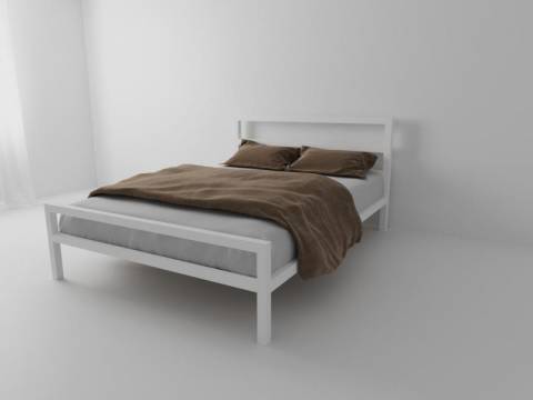 Кровать металлическая Комфорт 1800 белая