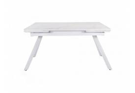 Стол раздвижной Атлант 1200 мрамор белый/белый муар