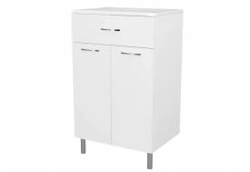 Комод Аква 50 напольный 1 ящик 2 двери белый