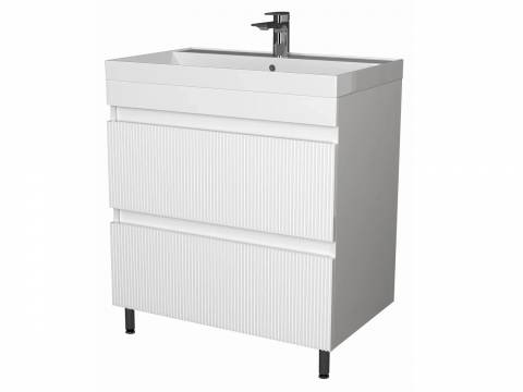 Тумба Куба Риф 100 напольная 2 ящика раковина Слим 100
