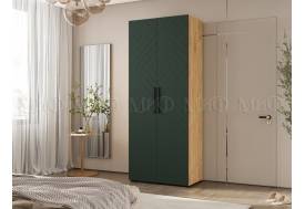 Шкаф двухстворчатый (900) Флэш Браш Мени Грин, Дуб Крафт