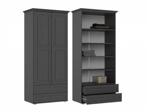 Шкаф бельевой Престиж-1 Графит структурный