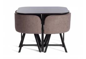 Обеденный комплект QUADRON (mod. PT14) Mocha/черный