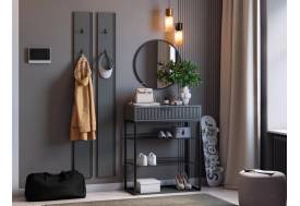 Прихожая Мебельсон К19 графит/черный муар