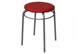 Табурет круглый с кольцом ДХ-11 обивка красный