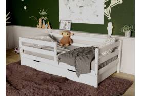 Кровать-софа детская с бортиками белый 80х160 см с ящиками