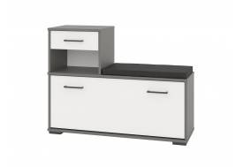 Тумба под обувь Лира 2-0714 Графит, Белый