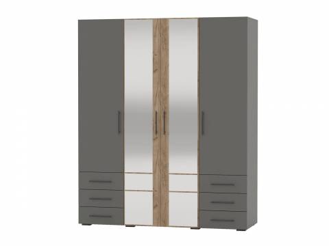 Шкаф 4-х дверный с шестью ящиками 4-75932