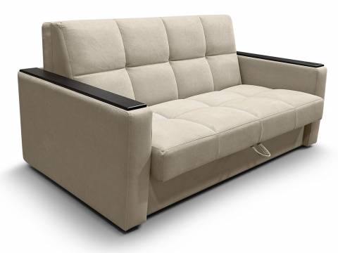 Диван Рэй 1600х2000 Клетка с прямыми подлокотниками с МДФ вивальди 3