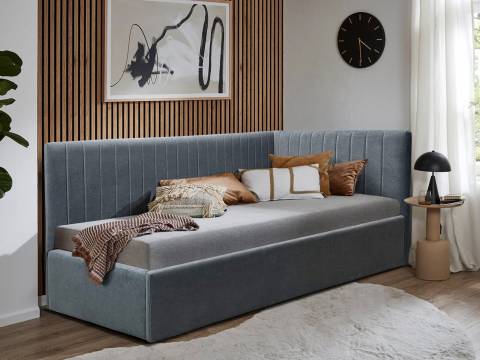 Кровать подростковая левая 900 Фрейм Страйп с подъемом вивальди 34