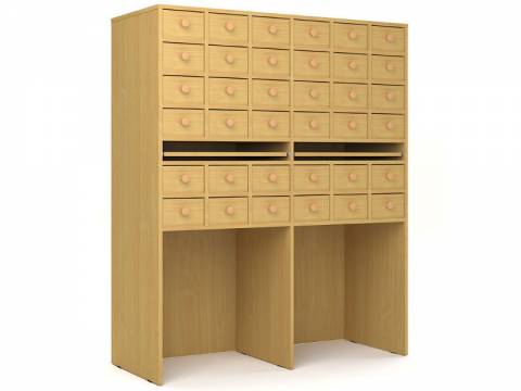 Шкаф картотечный на 36 ящиков Лц.ЩдК-36 Лицей