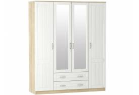 Шкаф 4-х створчатый Оливия с зеркалом