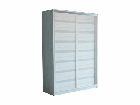 Шкаф-купе ПШ-2.9 1800 вставка МДФ/стекло Дуб крафт белый