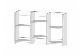 Полка книжная средняя белый