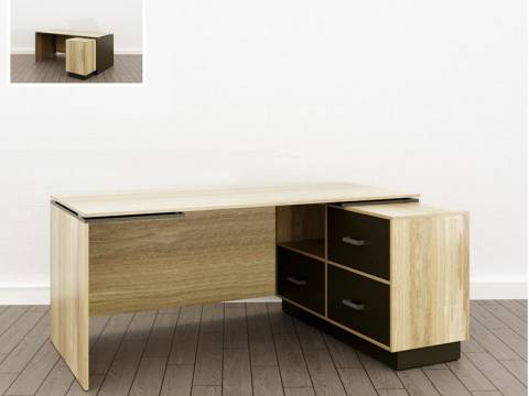 Стол дизайн Правый (О-5) Eclectic lite Дуб рокпайл-Скала