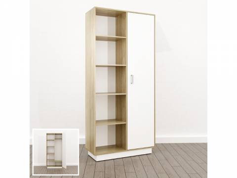 Шкаф комбинированный Правый (О-14) Eclectic lite Дуб рокпайл-белый