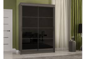 Шкаф-купе Гранд-1 1600 Графит-двери Лакобель черный