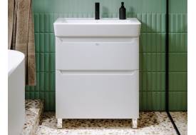 Тумба с раковиной Lana 80 белая Умывальник Q 80