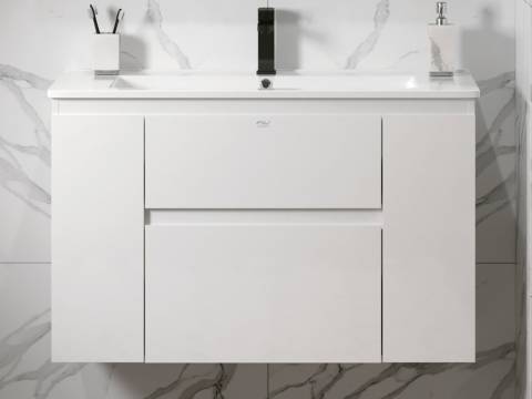 Тумба с раковиной Eva 100 белая