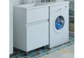 Тумба с раковиной Dallas Luxe 1000 напольная 2 ящика левая