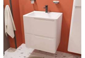 Тумба с раковиной Kare Luxe 600 навесная 2 ящика