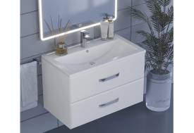 Тумба с раковиной Uperwood Foster белая 80 см