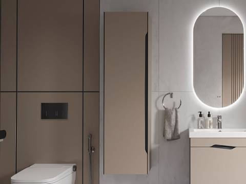 Шкаф навесной Krona 400 серый камень