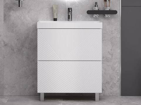 Тумба с раковиной Edge 70 напольный белый