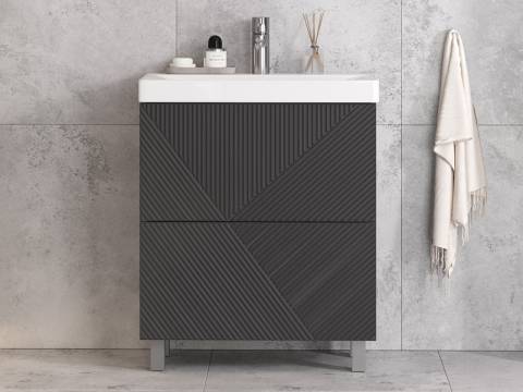 Тумба с раковиной Edge 80 напольный графит