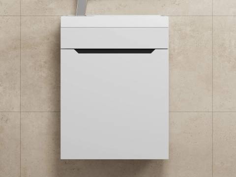 Тумба с раковиной Uperwood Tanos 40 см белая/графит