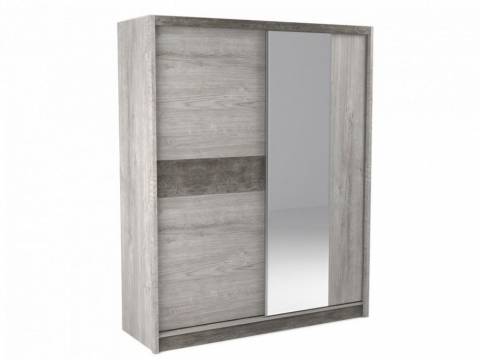 Шкаф-купе 2-х дверный NEW 2300 Денвер Риббек серый
