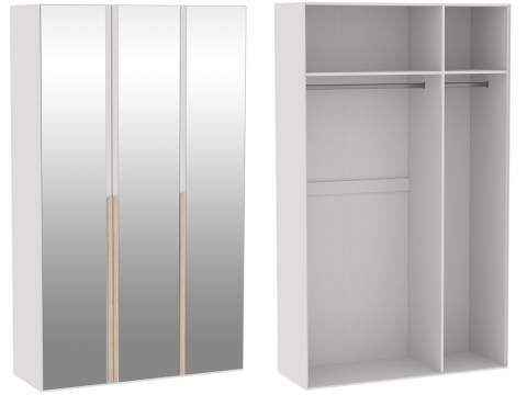 Шкаф 3-дверный с зеркальными дверями Аврора
