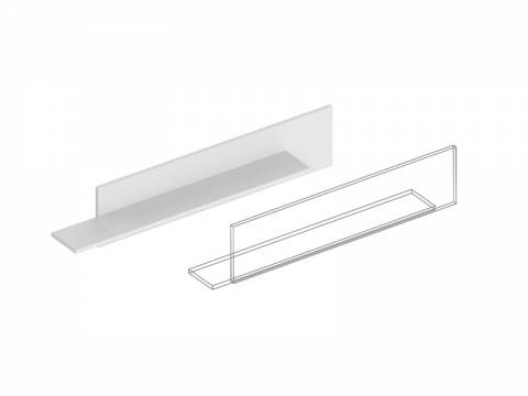 Полка настенная Вита №3 белый лофт