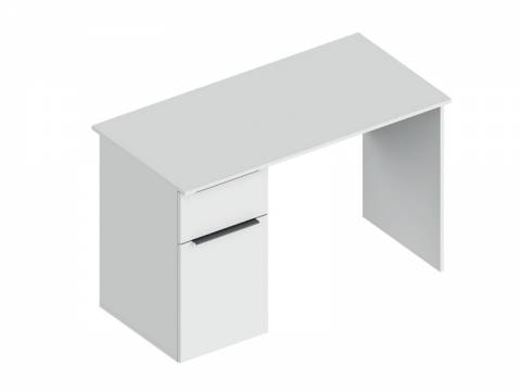 Стол письменный Вита левый белый лофт