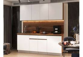 Кухонный гарнитур Гретта В2 ЛДСП 2000 мм Дуб Вотан-Белый