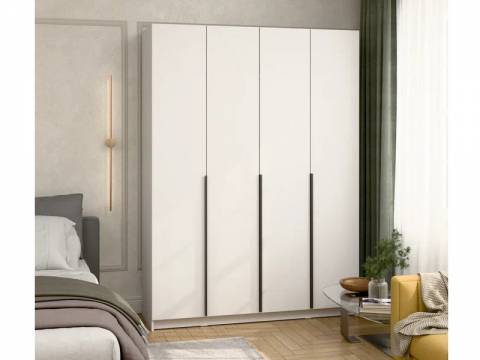 Шкаф 4-хстворчатый с доводчиками Лион белый