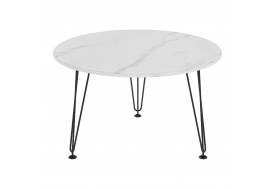 Стол журнальный Крит мрамор белый