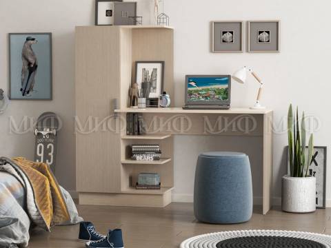 Стол компьютерный №1 Дуб беленый